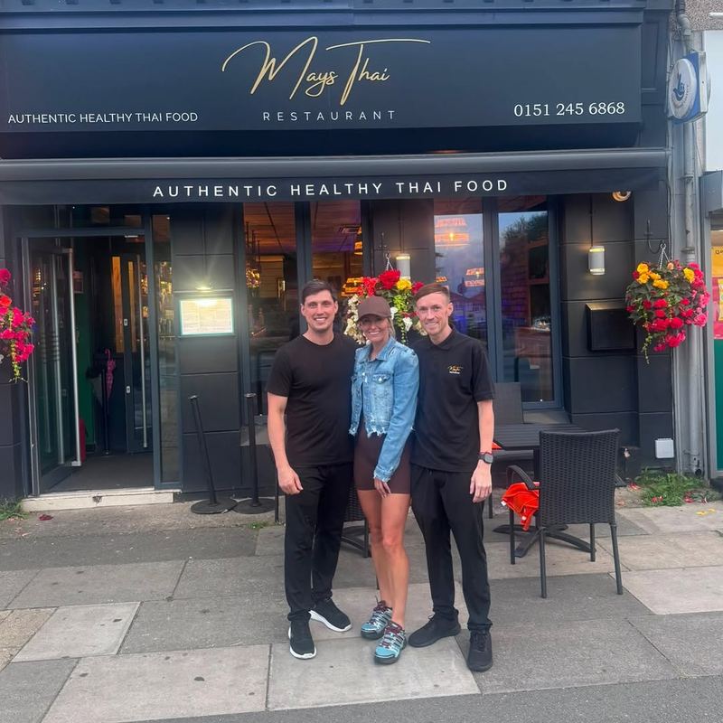 Toni Duggan outside May's Thai