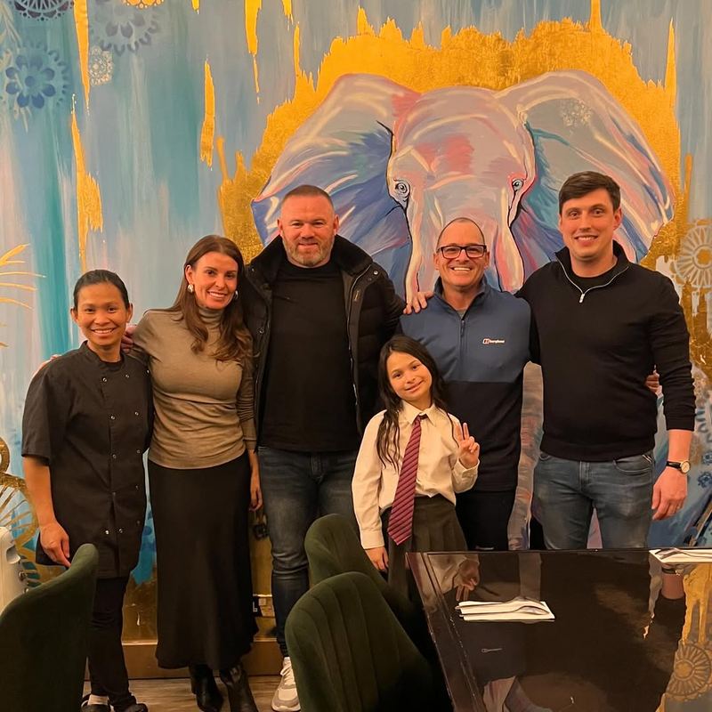 Wayne and Coleen Rooney at May's Thai